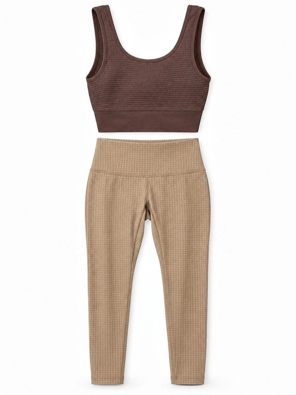 Halara Activewear Set in Brown & Beige